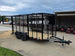 6.4x14 Straight Deck Utility Trailer 6ft Mesh Sides with (2) 3,500lb Axles-Without Roof Front right angle picture 