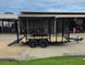 6.4x14 Straight Deck Utility Trailer 6ft Mesh Sides with (2) 3,500lb Axles-Without Roof Left side picture