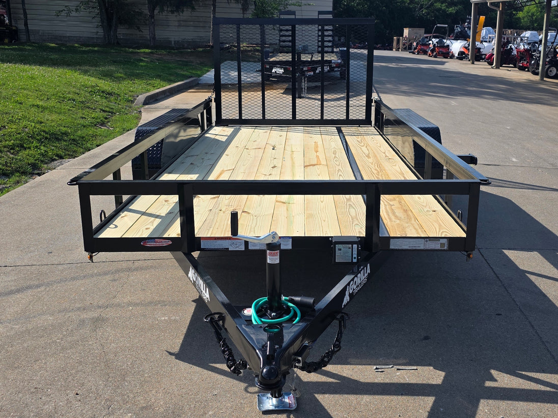 6.4x14 Tandem 2-3500lb axles Straight Deck Front side picture 