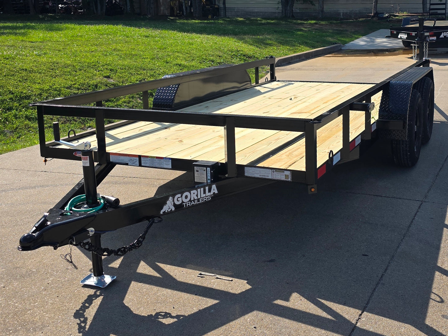6.4x14 Tandem 2-3500lb axles Straight Deck Open front right angle picture 