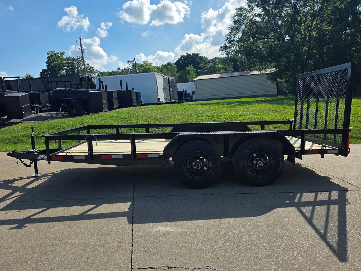 6.4x14 Tandem 2-3500lb axles Straight Deck Right side picture 
