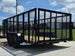 6.4x16 Straight Deck Utility Trailer with 4ft Mesh Side (2) 3,500lb Axles Back left angle picture 