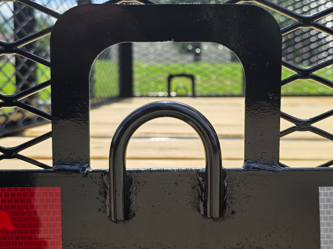 6.4x16 Straight Deck Utility Trailer with 4ft Mesh Side (2) 3,500lb Axles D ring picture 