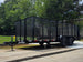 6.4x16 Straight Deck Utility Trailer with 4ft Mesh Side (2) 3,500lb Axles Front right angle picture 