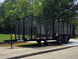 6.4x16 Straight Deck Utility Trailer with 4ft Mesh Side (2) 3,500lb Axles Front right angle picture 