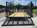 6.4x16 Straight Deck Utility Trailer with 4ft Mesh Side (2) 3,500lb Axles Open back side picture 