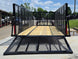 6.4x16 Straight Deck Utility Trailer with 4ft Mesh Side (2) 3,500lb Axles Open back side picture 