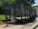 6.4x16 Straight Deck Utility Trailer with 4ft Mesh Side (2) 3,500lb Axles Open front right angle picture 