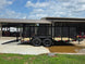 6.4x16 Straight Deck Utility Trailer with 4ft Mesh Side (2) 3,500lb Axles Open left side picture 