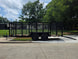 6.4x16 Straight Deck Utility Trailer with 4ft Mesh Side (2) 3,500lb Axles Open right-side picture 