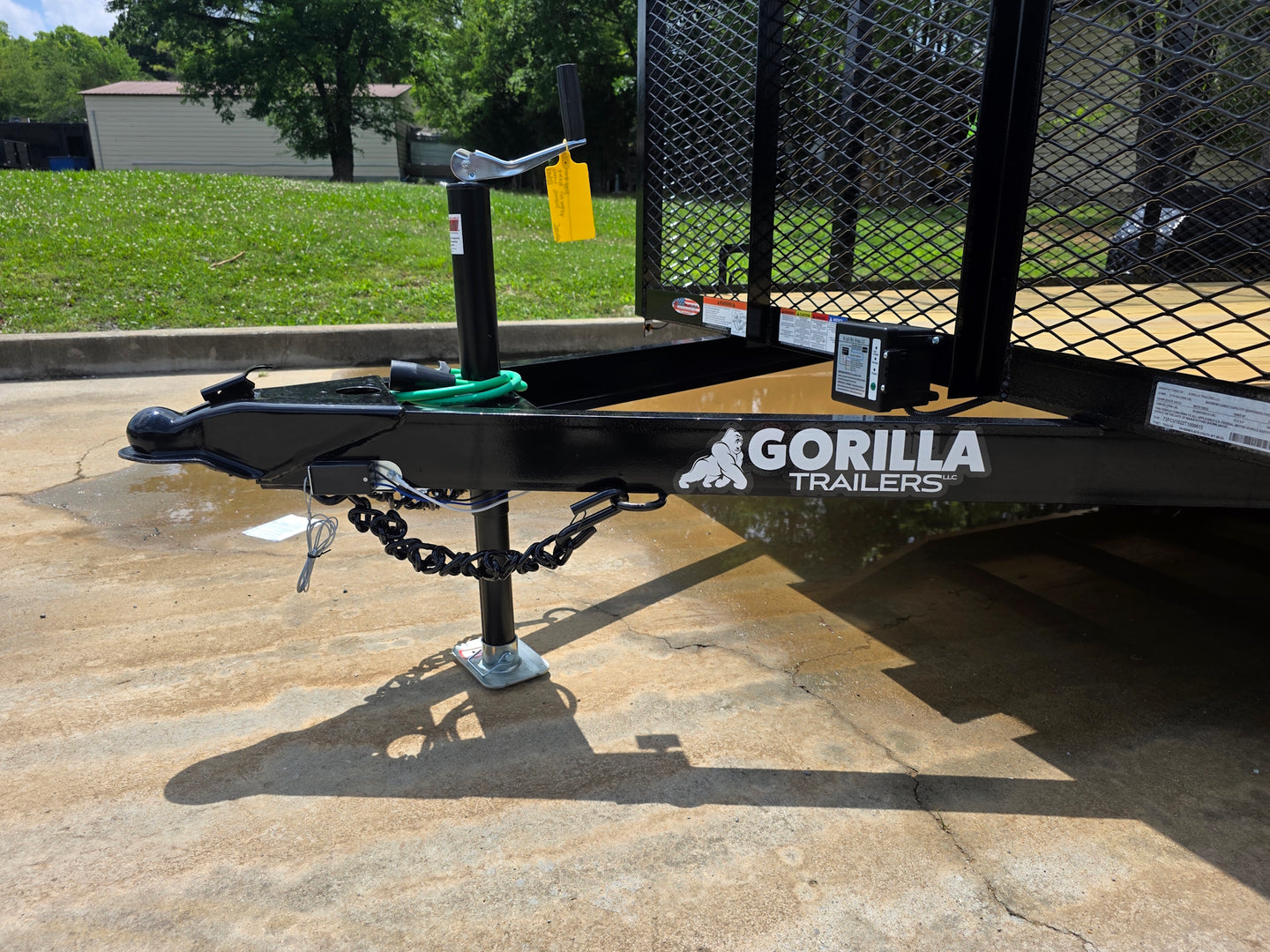 6.4x16 Straight Deck Utility Trailer with 4ft Mesh Side (2) 3,500lb Axles Tongue picture 