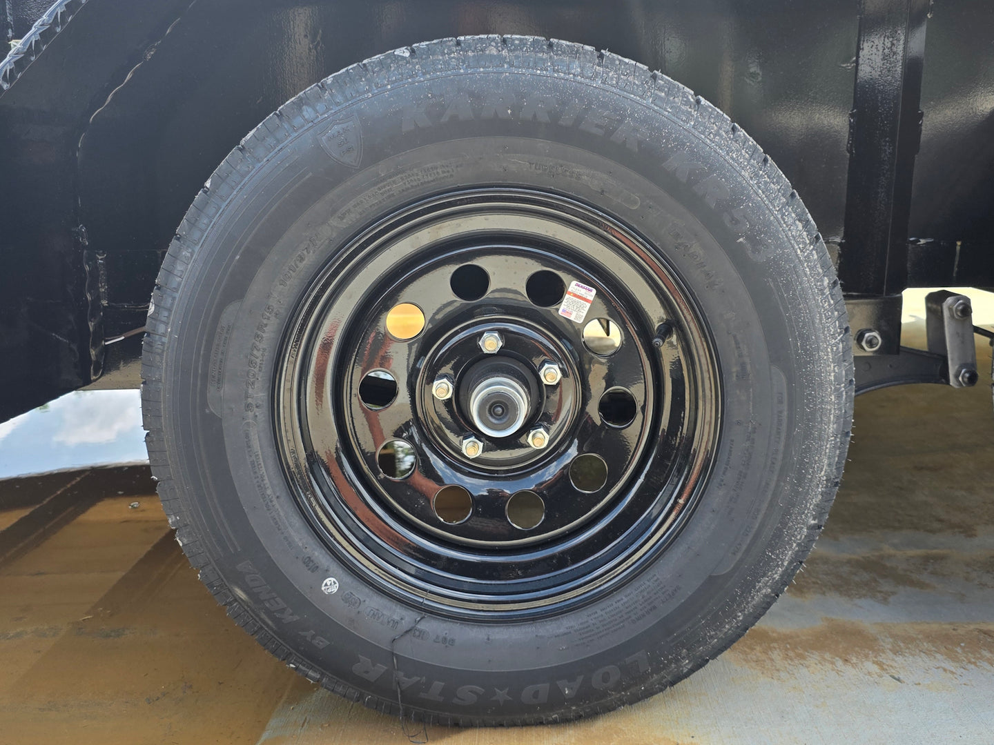 6.4x16 Straight Deck Utility Trailer with 4ft Mesh Side (2) 3,500lb Axles Wheel picture 