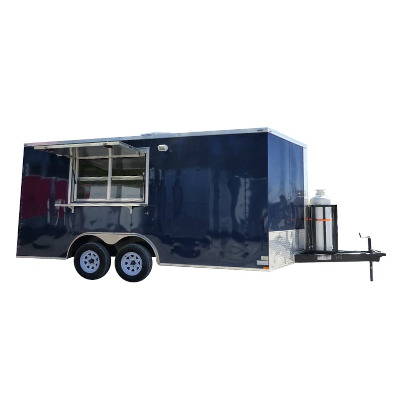 8.5' x 16' Concession Trailer Indigo Blue Food Event Catering