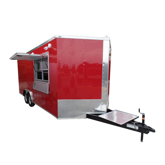 8.5' x 20' Concession Food Trailer Red Event Catering