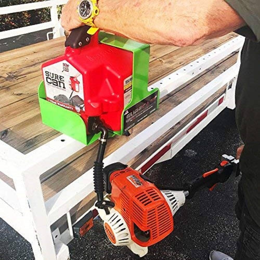 Green Touch BK043 Surecage 5 Gallon Lockable Surecan Gas Can Rack 1