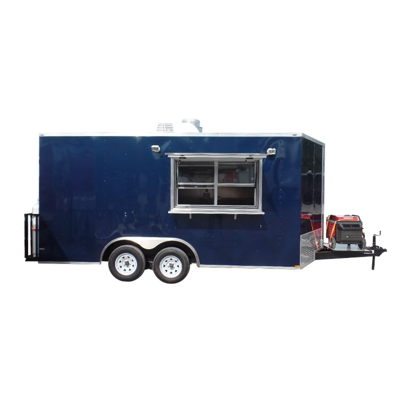 8.5' x 16' Concession Food Trailer Indigo Blue Event Catering