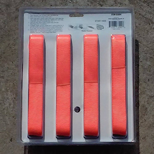 Haul - Master 400 Lb. Capacity 1"x15 Ft. Ratchet Tie Downs 4 Pk - SLE Equipment - 2
