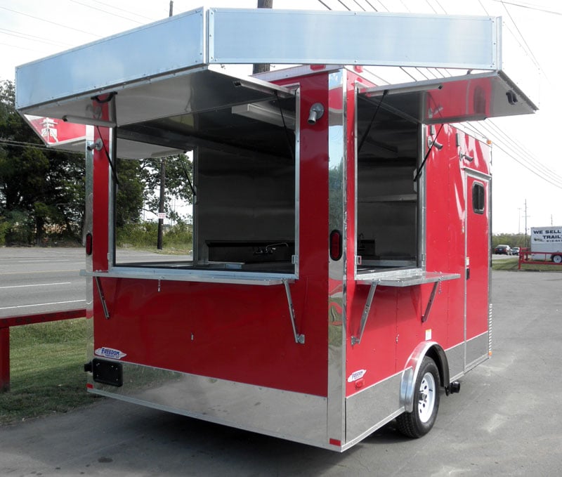 Concession Trailer 8.5'x12' Red White Back Ground