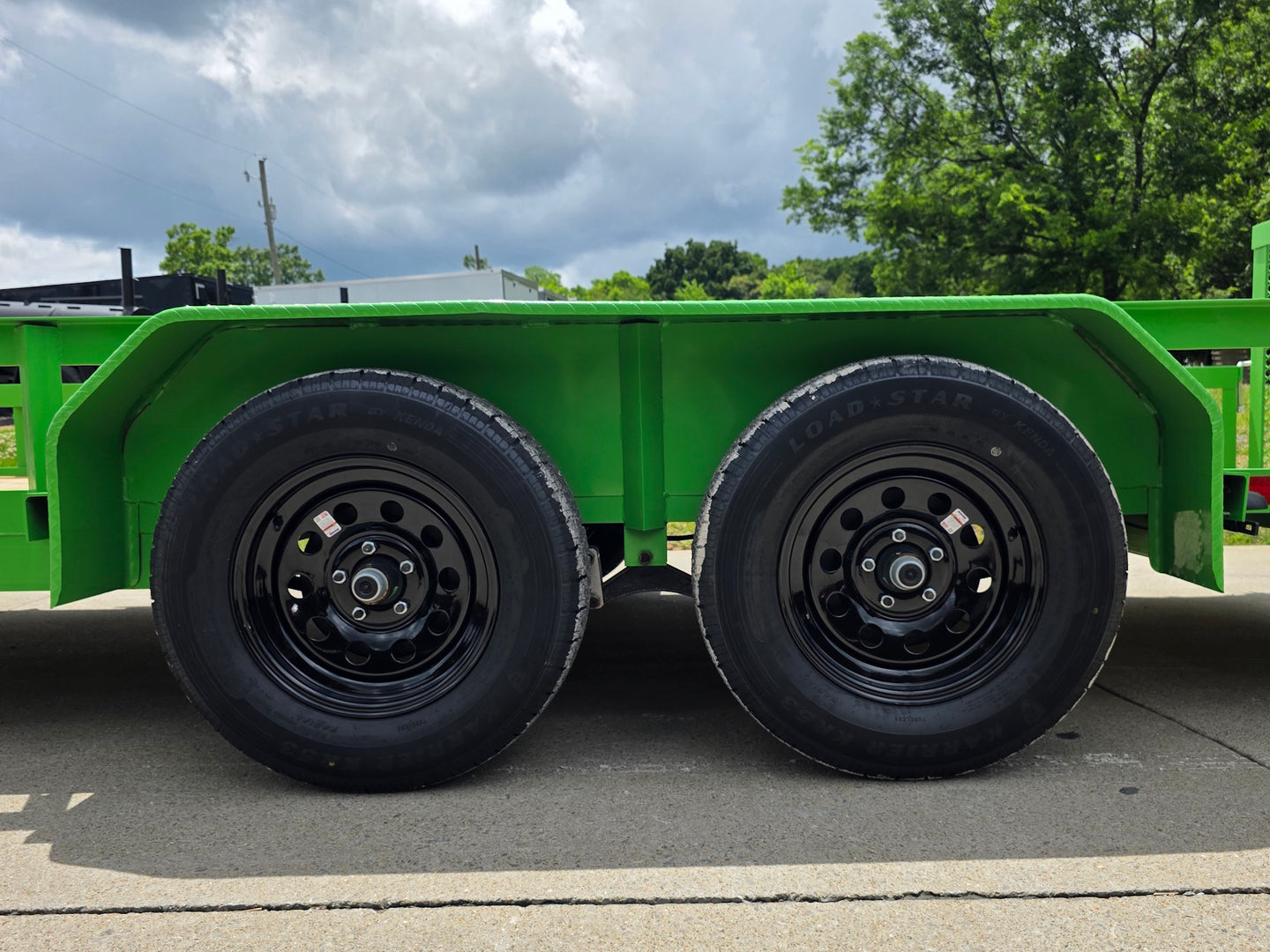 6'4" x 16' Utility Trailer Double Axle Dovetail With Gate Powder Coated (2) 3500lb  2-brakes Axel picture 