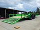 6'4" x 16' Utility Trailer Double Axle Dovetail With Gate Powder Coated (2) 3500lb  2-brakes Open back right angle picture 