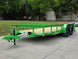 6'4" x 16' Utility Trailer Double Axle Dovetail With Gate Powder Coated (2) 3500lb  2-brakes Open front right angle picture 