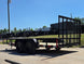 6'4" x 16 Utility Trailer Double Axle straight deck With Gate Powder Coated (2) 3500lb Axles Back left angle picture 