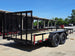 6'4" x 16 Utility Trailer Double Axle straight deck With Gate Powder Coated (2) 3500lb Axles Back right angle picture 