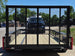 6'4" x 16 Utility Trailer Double Axle straight deck With Gate Powder Coated (2) 3500lb Axles Back side picture 