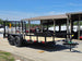 6'4" x 16 Utility Trailer Double Axle straight deck With Gate Powder Coated (2) 3500lb Axles Front left angle picture 