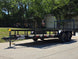 6'4" x 16 Utility Trailer Double Axle straight deck With Gate Powder Coated (2) 3500lb Axles Front right angle picture 