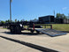 6'4" x 16 Utility Trailer Double Axle straight deck With Gate Powder Coated (2) 3500lb Axles Open back left angle picture 