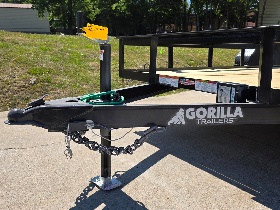 6'4" x 16 Utility Trailer Double Axle straight deck With Gate Powder Coated (2) 3500lb Axles Tongue picture 