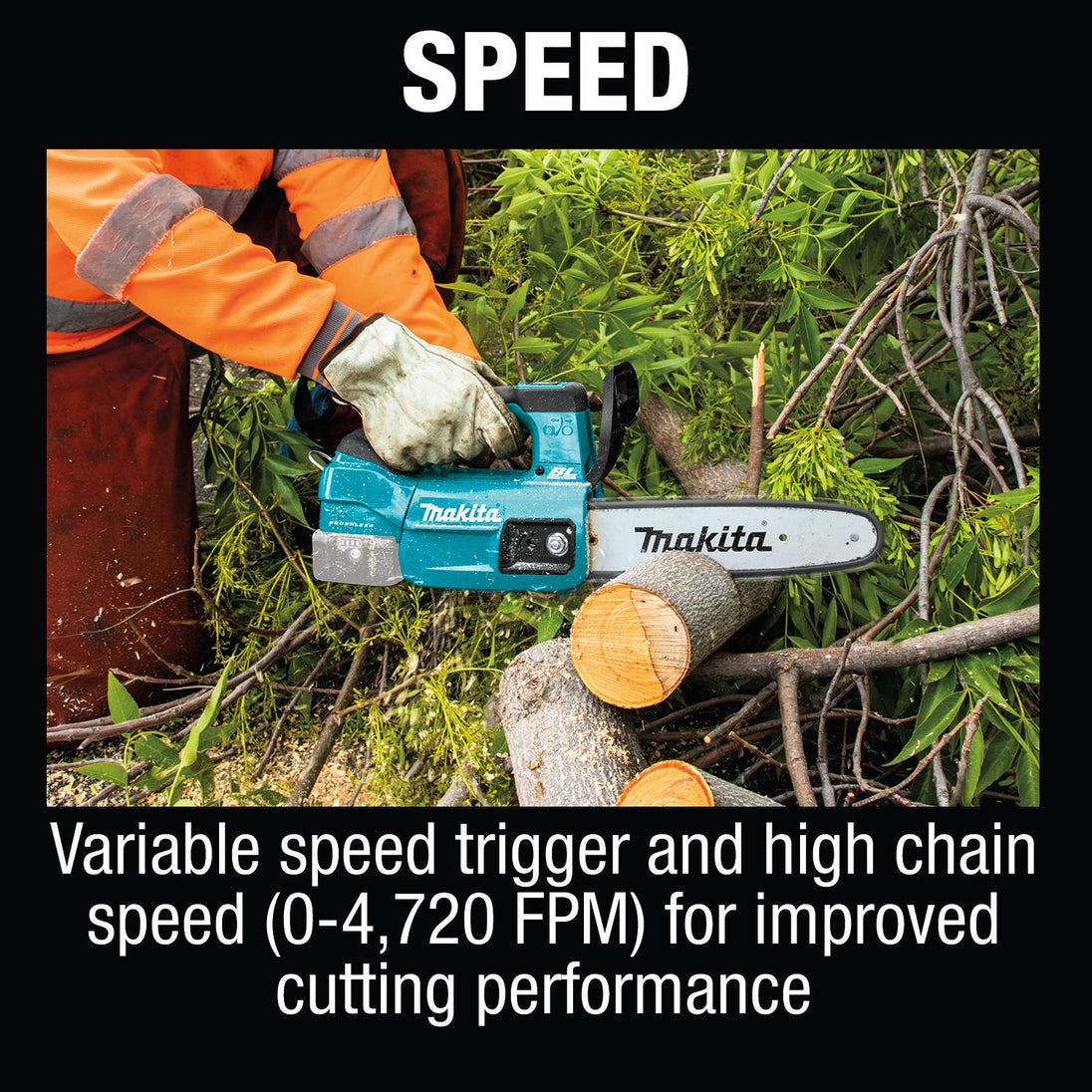 Makita XCU06Z 18V LXT Lithium‑Ion Brushless Cordless 10" Top Handle Chain Saw - Tool Only - SLE Equipment - 16