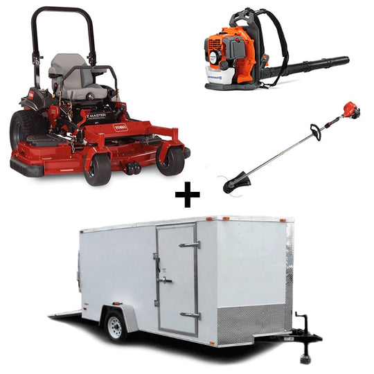 Toro 72922 72" ZMaster Rear Discharge Zero Turn Mower Encl Trailer Handheld Bundle - SLE Equipment - 1