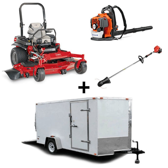 Toro 72947 ZMaster Zero Turn Mower Enclosed Trailer Handhelds Bundle - SLE Equipment - 1
