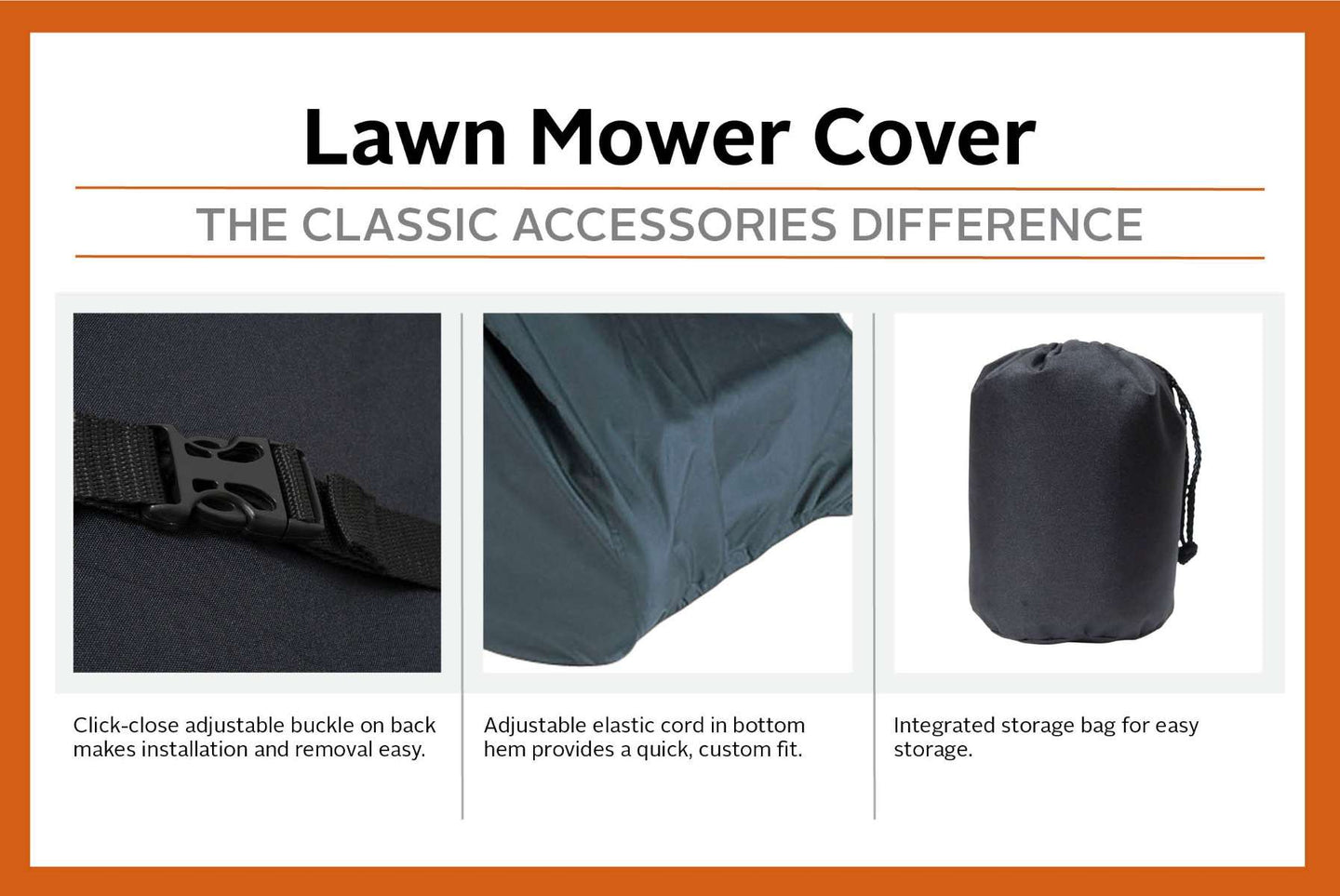 Black Lawn Mower Cover Stock