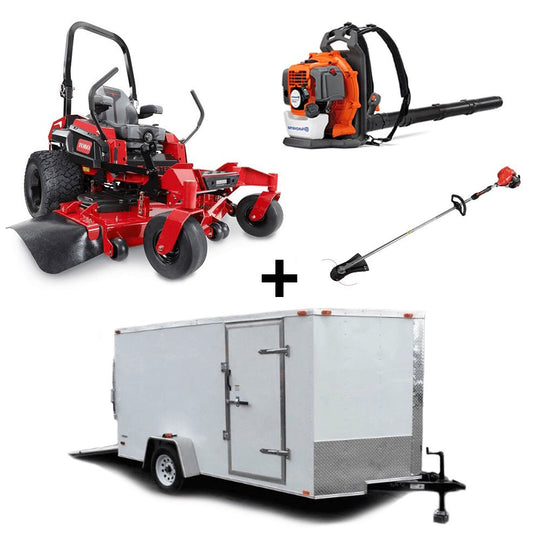 Toro 74054 60" ZMaster Zero Turn Mower Handhelds Encl Trailer Bundle - SLE Equipment - 1
