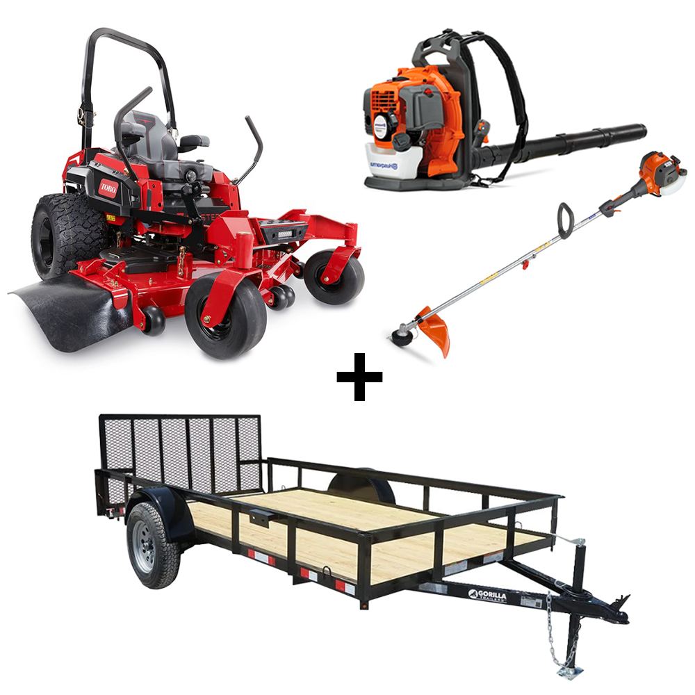 Toro 74054 60" ZMaster Zero Turn Mower Handhelds Utility Trailer Bundle