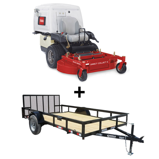 Toro 74312 48" Direct Collect Z Zero Turn Mower Utility Trailer Bundle