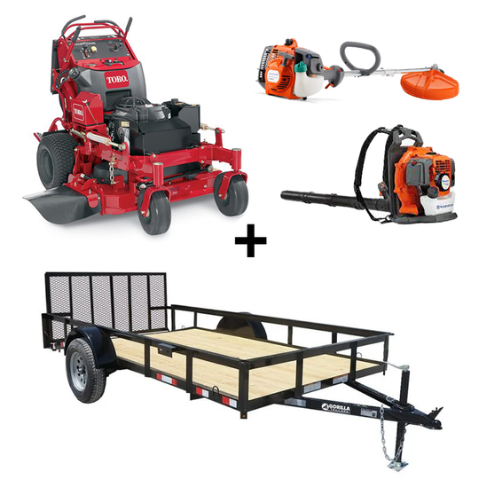 Toro 74534 36" GrandStand Mower Handheld Util Trailer Bundle