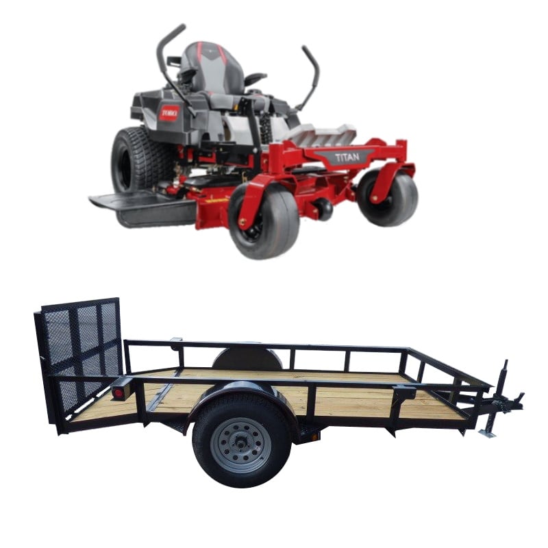 Toro 75313 60" Zero Turn Mower 6x12 Utility Trailer Package