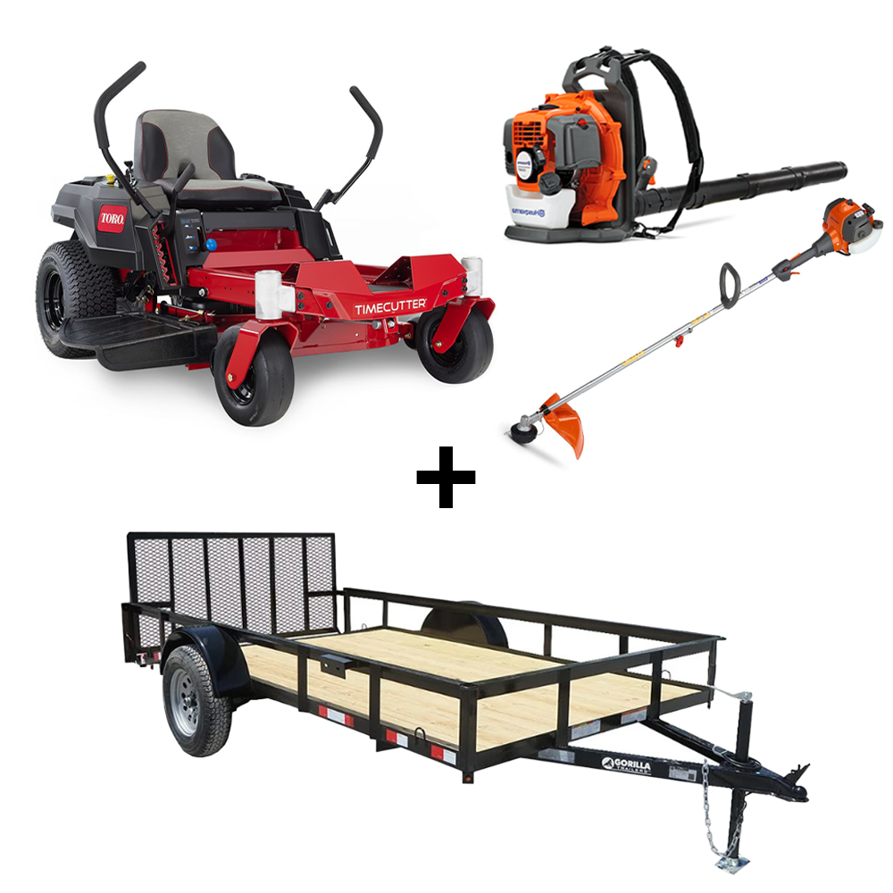 Toro 75734 TimeCutter 34" Zero Turn Mower Handheld Util Trailer Bundle