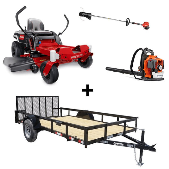 Toro 75746 TimeCutter Zero Turn Mower Handhelds Utility Trailer Bundle - SLE Equipment - 1