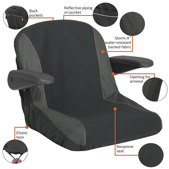 Neoprene Paneled Tractor Seat Cover Stock 1