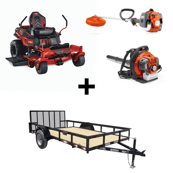 Toro 76511 54" Titan MyRide Zero Turn Lawn Mower Handheld Utility Trailer Package Deal - SLE Equipment - 1