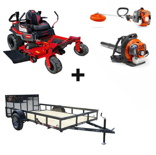Toro 76606 Titan MAX Zero Turn Mower Utility Trailer Handheld Bundle - SLE Equipment - 1