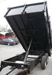 Dump Trailer 6'x12' Heavy Duty Landscape Construction 2 ft Sides 5200 lbs Axles Side Angle