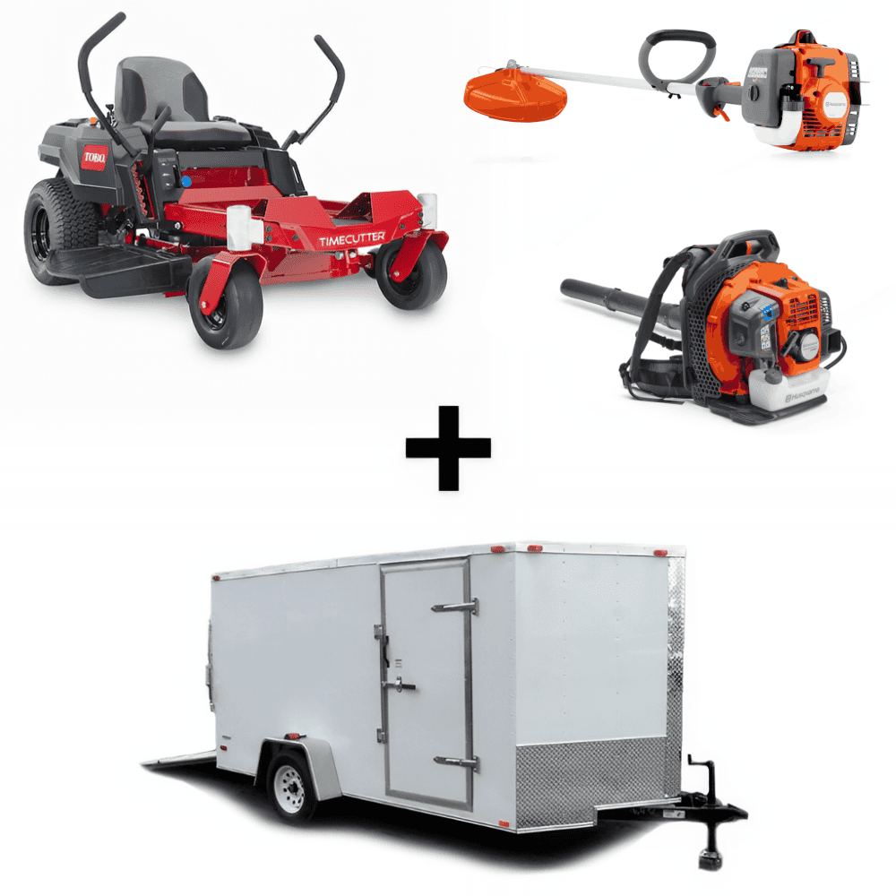 Toro 77301 34" TimeCutter Zero Turn Mower Handheld Enclosed Trailer Package Deal - SLE Equipment - 1