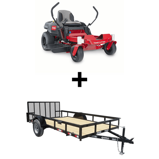 Toro 77301 34" TimeCutter Zero Turn Mower Utility Trailer Package Deal - SLE Equipment - 1