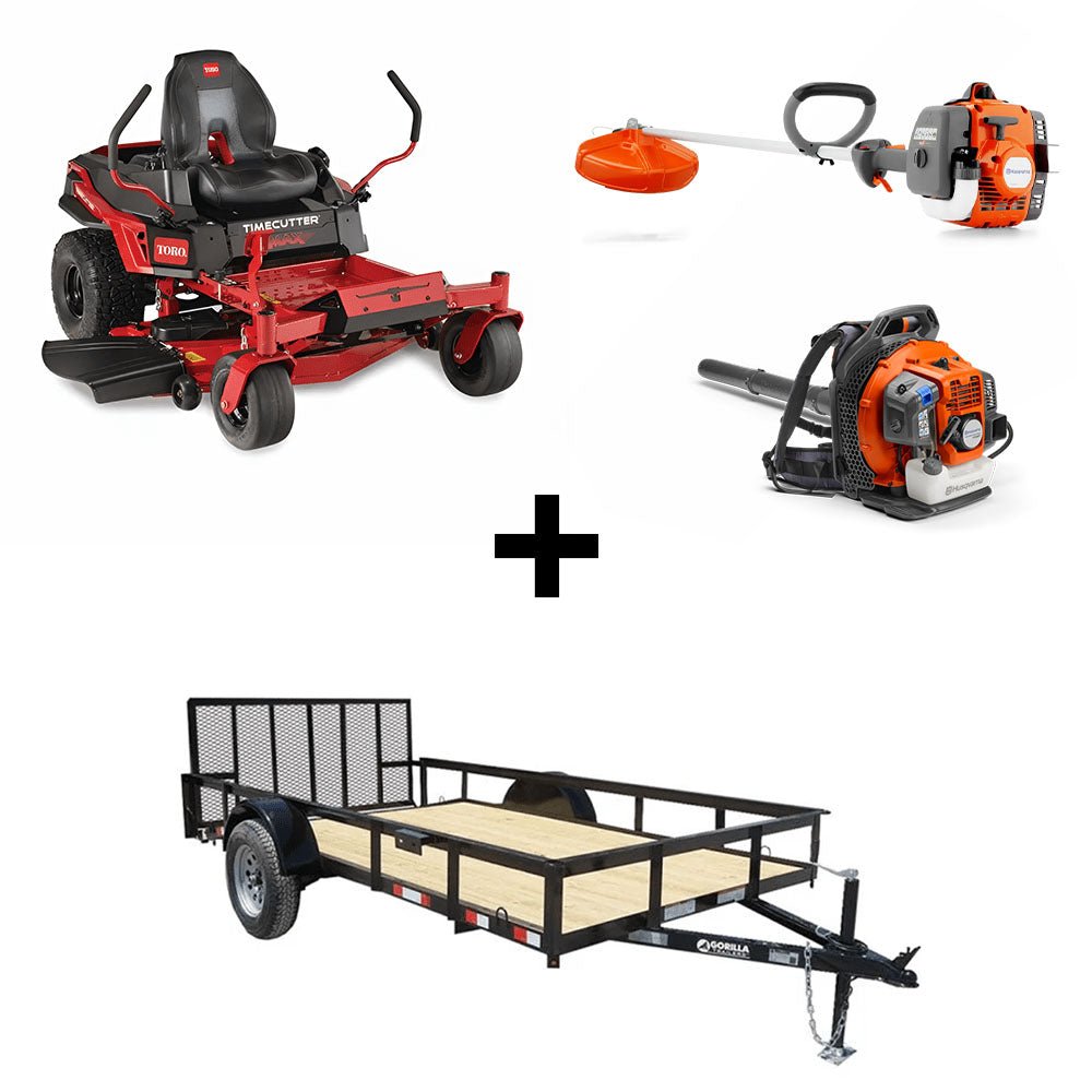 Toro 77505 50" TimeCutter Max Zero Turn Mower Handheld Utility Trailer Package Deal - SLE Equipment - 1
